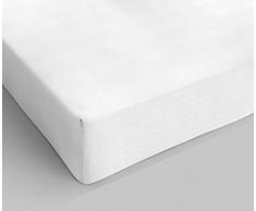 Italian Bed Linen Max Color Lenzuolo Sotto, 90 x 200 cm, Bianco