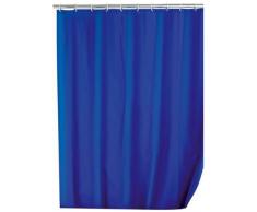 Wenko 19107100 Tenda Doccia Monocolore Pellicola Materiale Sintetico, Materiale Plastico, 180 x 200 cm, Blu