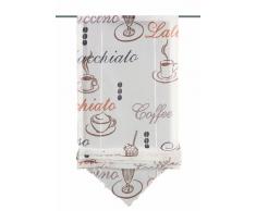 Home fashion 57132-802 CaffÃ¨ - Tendina a pacchetto, in voile stampato, 140 x 60 cm, colore: Crema (1 unitÃ )