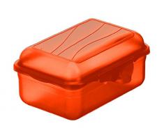 Rotho 1718900096 Funbox Contenitore per merenda e Pane, Privo di Bisfenolo A e Sostanze nocive, Prodotto in Svizzera, Plastica, Papaya Rot, 0.4 l (12.5 x 9 x 5.8 cm LxBxH)