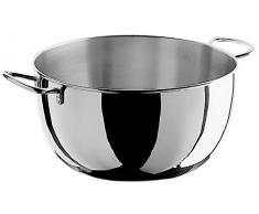 Pinti Inox 50903634 Ciotola 2 Maniglie, Acciaio Inossidabile, Argento