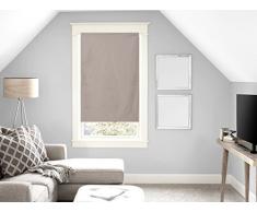 Soleil docre Tendina a Vetro in Cotone 60x120 cm Panama Tortora