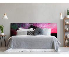 Oedim â Testiera da Letto in PVC con Albero e Cielo Rosa, da 100 x 60 cm, Disponibile in Diverse Misure, Leggera, Elegante, Resistente ed Economica