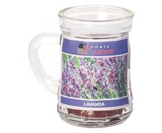 Candele DAurora Beatrice Candela Profumata in Vaso di Vetro, Cera, Viola, 6.9x6.9x7.5 cm