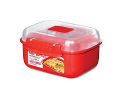 Sistema 1119 Contenitore Polipropilene, Rettangolare, 0.525 lt, Red, 525 ml