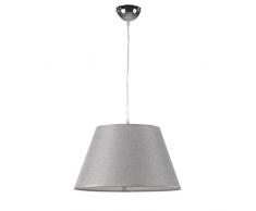 ONLI - lampada sospensione con paralume in tela colore grigio