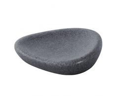 FERIDRAS Stone Portasapone, Ceramica, Grigio, 3x9x12 cm