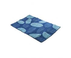 FRANDIS - Tappetino da Bagno, in Cotone, Dimensioni: 50 x 80 cm Blu