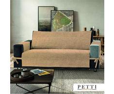 Petti Artigiani Italiani Copridivano, Tessuto, Beige, 2 Posti (120-125 Cm Bracciolo)