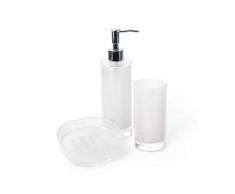 Excelsa Set Accessori Bagno, Bianco, 3 Pezzi