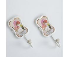 DiKasa 12-HG326 Set Appendino Shabby, Metallo, Multicolore, 5x12x8 cm