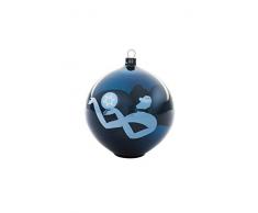 Alessi Blue Christmas AAA07 6 Decorazione per Albero di Natale, Vetro soffiato, Blu, 10x10x10.70 cm