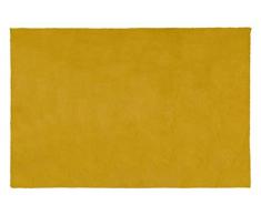 Eurofirany Tappeto Decorativo per Bagno, Soggiorno, Camera da Letto, Cucina, Rettangolare, Finta Pelliccia, Senape Gialla, 75X150cm