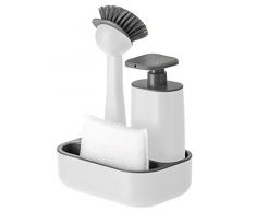 VIGAR - Set per lavello con Dispenser di Sapone, in plastica ABS, Bianco, 19Â x 13Â x 26,5Â cm