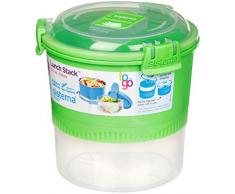 Sistema Contenitore, Polipropilene, Red,Transparent, 965ml