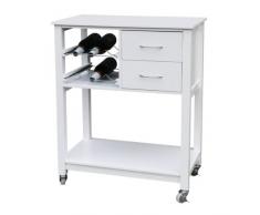 Premier Housewares 2402179 Carrello da Cucina con Finitura Bianca, 86x70x40 cm