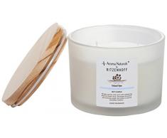 Ritzenhoff - Candela profumata, Vetro, blu, latte., 11 x 11 x 8.5 cm