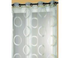 HomeMaison - Tenda in poliestere organza voile, fantasia Jacquard Ivoire Avorio