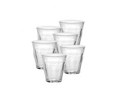 Duralex Picardie bicchiere da acqua 130ml, senza contrassegno di riempimento, 6 bicchieri