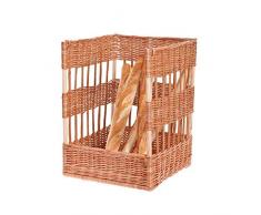 E di wicker24Â 1364Â âÂ 45Â Baguette Cesto in Vimini, Honiggelb, 45Â x 45Â x 60Â cm