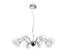 Philips Lighting Chrome Suspension Light Coda Lampada Sospensione, Cromo, 8 x 28W G9, Cromato