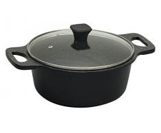 Prestige - Pentola in Pietra di Quarzo, Alluminio, Nero, 24 cm/4 L