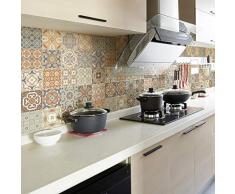 Ambiance Piastrelle adesive - Adesivo Piastrelle di Cemento - Decorazione da Parete Adesivi per Bagno e Cucina - Piastrelle di Cemento Adesivo da Parete - 10 x 10 cm - 30 Pezzi