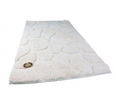 GÃ¶zze 1032-13-060100, Tappetino da Bagno, Design: Pietre, Bianco (Natur), 60 x 100 cm