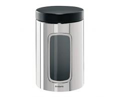 Brabantia Barattolo con Finestra, Acciaio Inossidabile, Grigio (Brilliant Steel), 11 cm