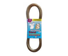 Parodi & Parodi, art. 355, Stendi Bene, corda stendibiancheria in acciaio, lunghezza 10 mt, spessore corda 2,4 mm, ricambio ideale per stendere il bucato, ultraresistente alle intemperie