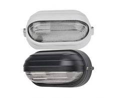 Papillon Plafoniera Ovale Maxi con Palpebra Paraluce, colore Nero, elettrico