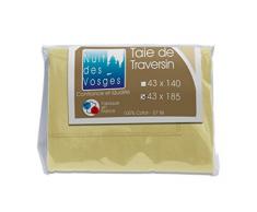 Nuit des Vosges 2105438 Cotoval Federa per cuscini cilindrici cotone in tinta unita Beige 43 x 185 cm