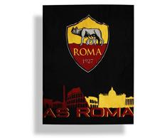 AS Roma Plaid in Pile, 100% Poliestere, One Size