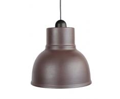 Tosel 11817 - Lampada a sospensione in metallo, lamiera dacciaio respinta, foro, vernice epossidica, E27, 100 W, marrone