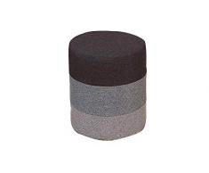 Keraiz Sgabello Rotondo Rivestito in Tessuto Colore Grigio per Ufficio e casa