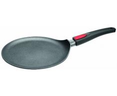 Woll, 1226IL, Padella per crêpes antiaderente a induzione, con manico rimbovibile, spatola in legno e paletta, 26 cm