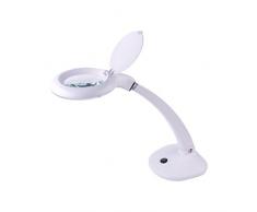Kemot NAR0298, officina proiettore con lente d ingrandimento, lente lampada con luce, 3d con 12d (T4Â 12Â W), vetro, bianco