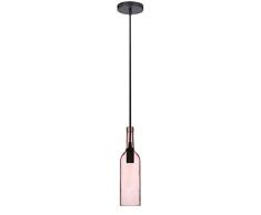 Lampadario decorativo 1MT E14 Bottle Shape Ф72mm Vetro - Rosa