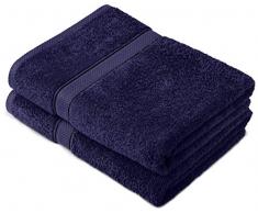 Pinzon by Amazon - Set di asciugamani in cotone egiziano, 2 asciugamani da bagno, colore: muschio
