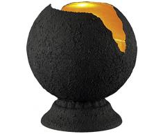 Trio Leuchten Vintage Trio 506400179 Eva Lampada da Tavolo, Nero/Dorato E14