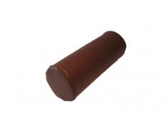 Insula Sana Cuscino cervicale Tubolare, Ecopelle, Colore Marrone, Dimensioni 40 x 15 cm