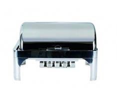Pentole Agnelli COIX3100RE64 Linea Buffet Chafing Dish Rettangolare Rolltop, Acciaio, Argento, 0.1x0.1x0.1 cm