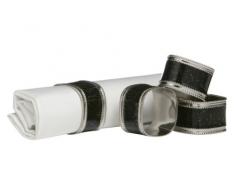Premier Housewares Set di 4 anelli portatovaglioli, colore: Nero