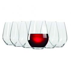 Maxwell & Williams, Set di Bicchieri da Vino Rosso, 6 pz, 540 ml, Trasparente