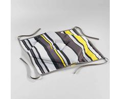 Le Jardin des Cigales, Marina, cuscino con 4Â alette, Poliestere, giallo, 36 x 36 cm