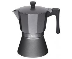 Kitchencraft le Xpress 9-cup induction-safe caffettiera espresso per, Alluminio, Matte Grey, 290 ml (6 Cup)