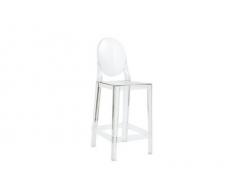 Kartell 5890B4 One More Sgabello, Cristallo, 2 Pezzi