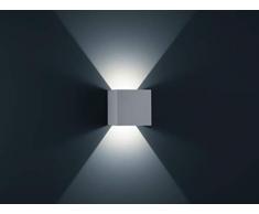 Helestra - Lampada da parete a LED, in alluminio, Alluminio, argento