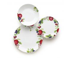 Excelsa Apple Servizio Tavola 18 Pezzi, Porcellana, Bianco, 29x29x39 cm, unitÃ 