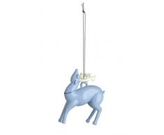 Alessi Blue Christmas AAA08 1 Decorazione Natalizia, Porcellana, Blu, 6.30x4x9 cm
